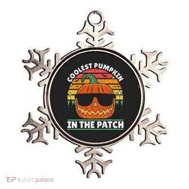 Coolest Pumpkin In The Patch Boy Retro Groovy Halloween Ornament