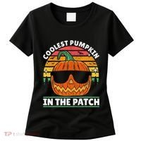 Coolest Pumpkin In The Patch Boy Retro Groovy Halloween Women's T-Shirt thumb 0