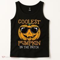 Coolest Pumpkin In The Patch Halloween Tank Top thumb 2