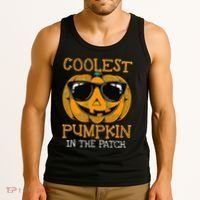 Coolest Pumpkin In The Patch Halloween Tank Top thumb 3
