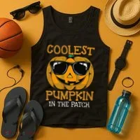 Coolest Pumpkin In The Patch Halloween Tank Top thumb 4