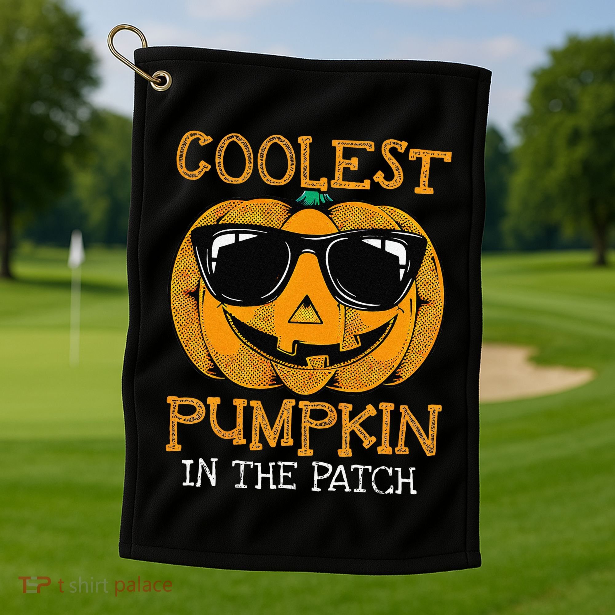 Coolest Pumpkin In The Patch Halloween Golf Towel
