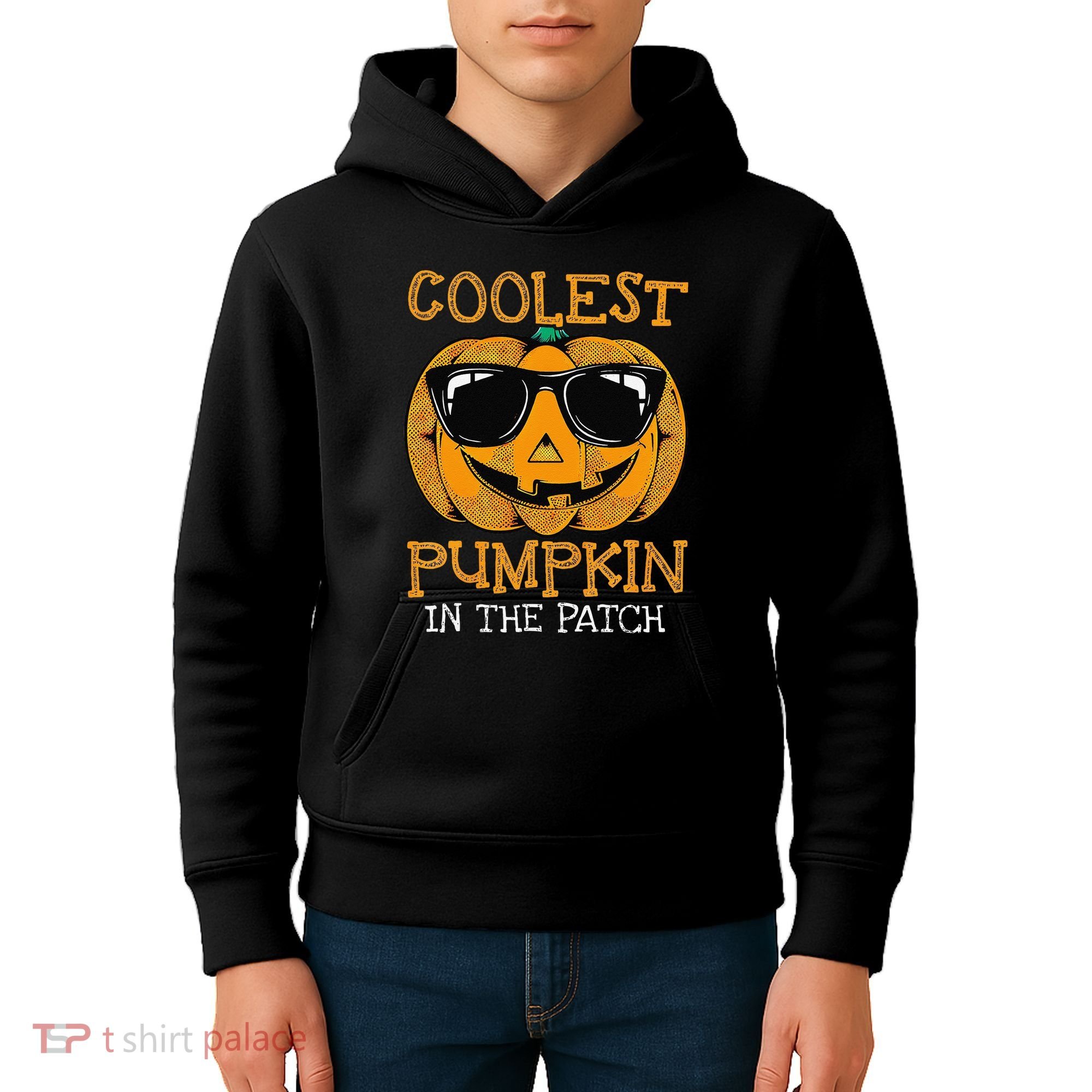 Coolest Pumpkin In The Patch Halloween Kids Hoodie