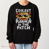 Coolest Pumpkin In The Patch Halloween Girls Women's Sweatshirt thumb 0