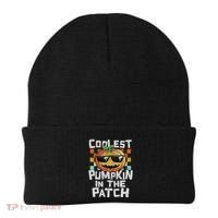 Coolest Pumpkin In The Patch Halloween Girls Beanie thumb 0