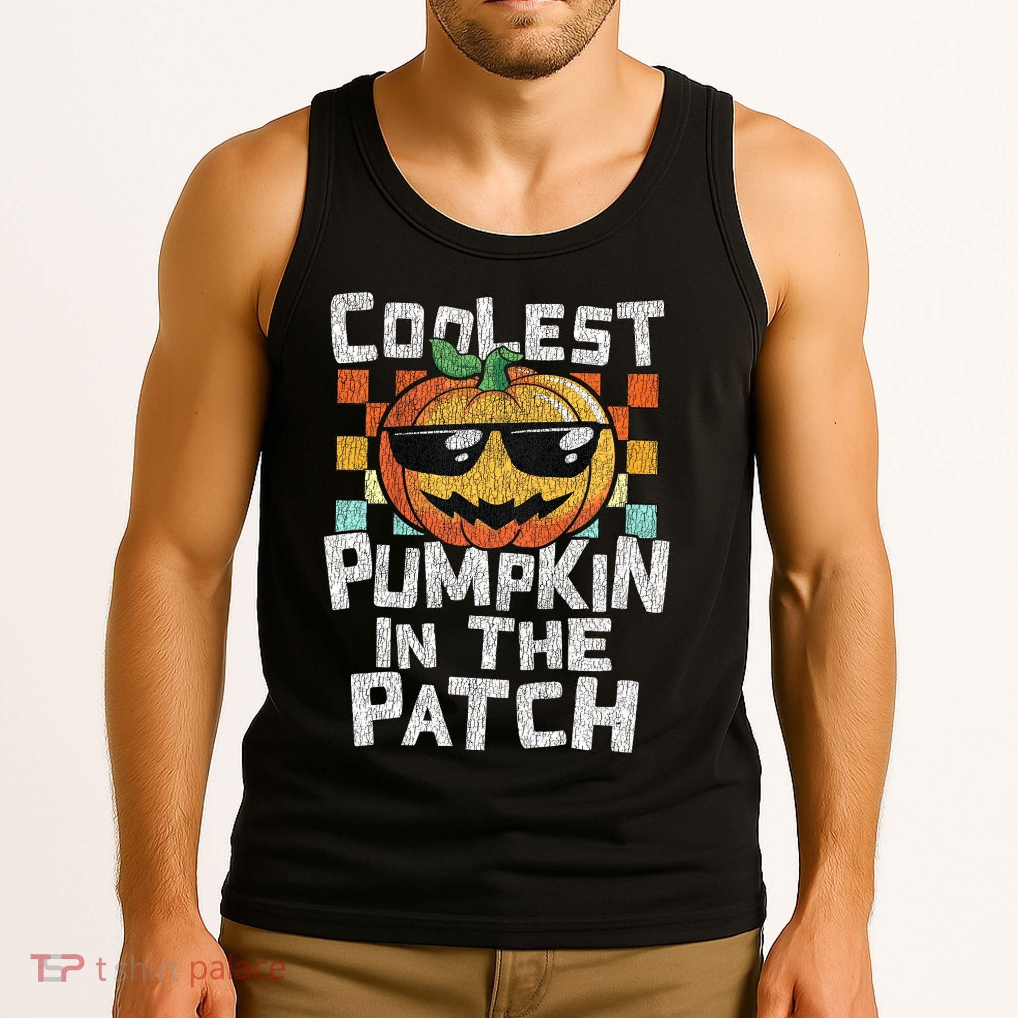 Coolest Pumpkin In The Patch Halloween Girls Tank Top