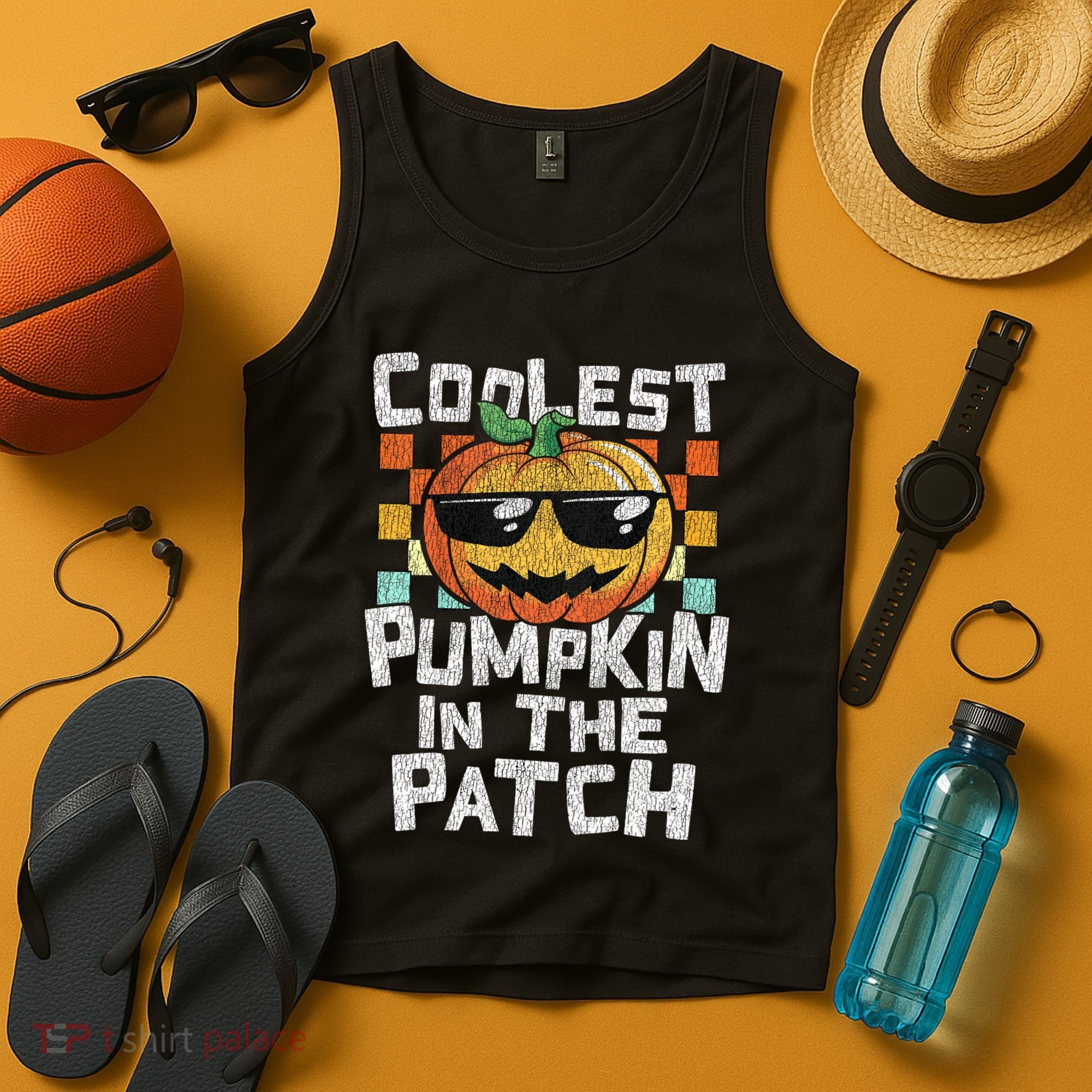 Coolest Pumpkin In The Patch Halloween Girls Tank Top