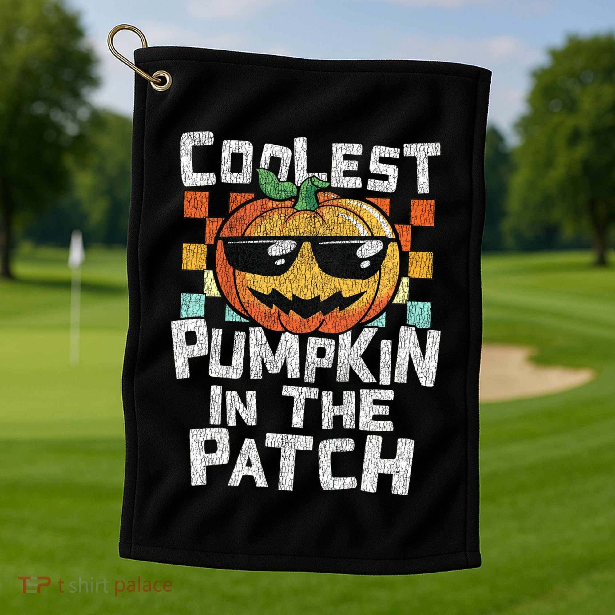 Coolest Pumpkin In The Patch Halloween Girls Golf Towel