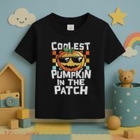 Coolest Pumpkin In The Patch Halloween Girls Toddler T-Shirt thumb 3