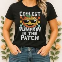 Coolest Pumpkin In The Patch Halloween Girls Women's T-Shirt thumb 2