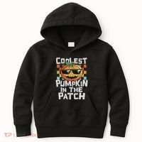 Coolest Pumpkin In The Patch Halloween Girls Kids Hoodie thumb 0