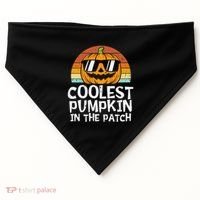Coolest Pumpkin In The Patch Halloween Funny Gift USA-Made Doggie Bandana thumb 0