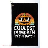 Coolest Pumpkin In The Patch Halloween Funny Gift Golf Towel thumb 0