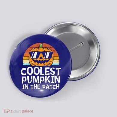 Coolest Pumpkin In The Patch Halloween Funny Gift Button
