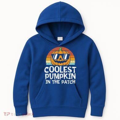 Coolest Pumpkin In The Patch Halloween Funny Gift Kids Hoodie