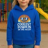 Coolest Pumpkin In The Patch Halloween Funny Gift Kids Hoodie thumb 3