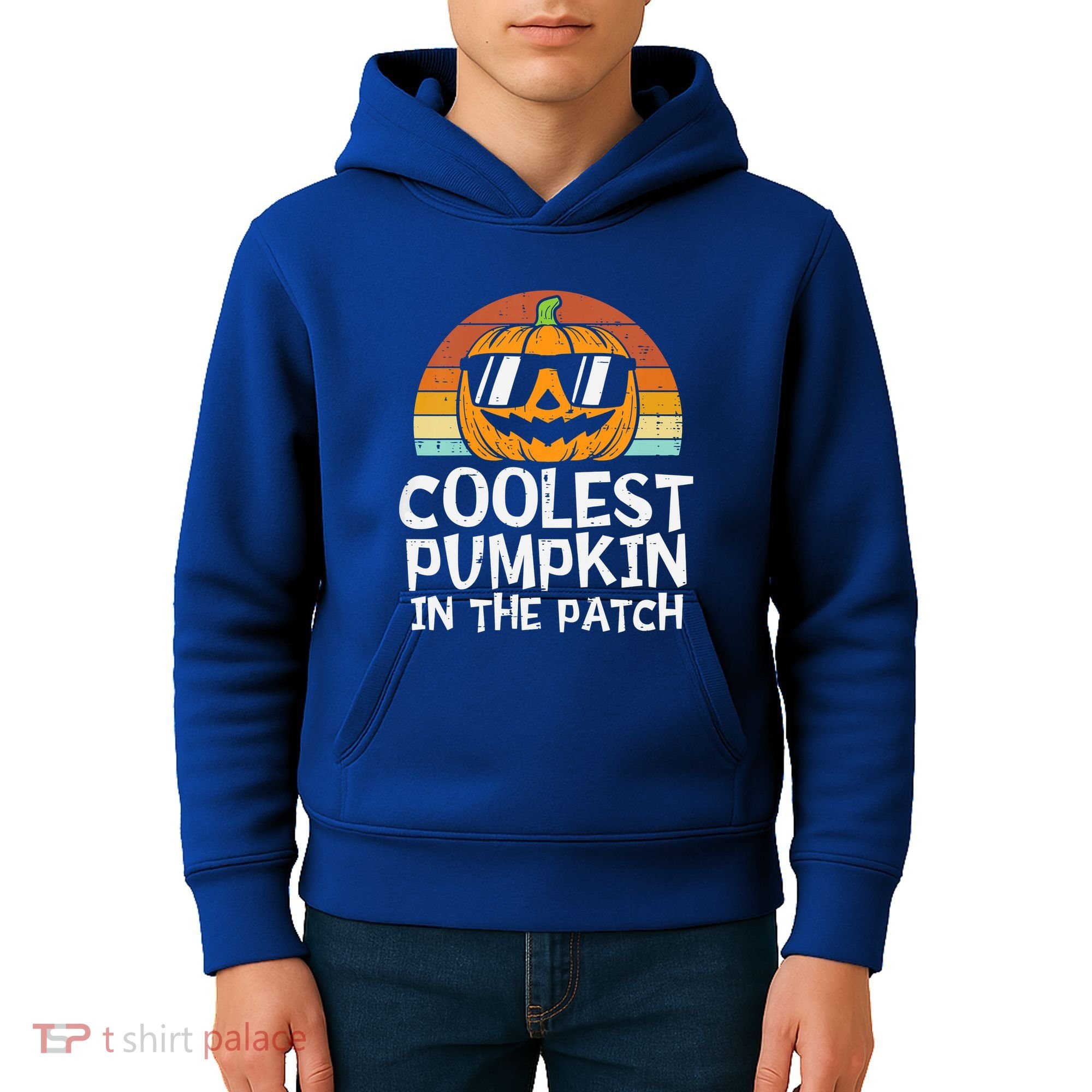 Coolest Pumpkin In The Patch Halloween Funny Gift Kids Hoodie