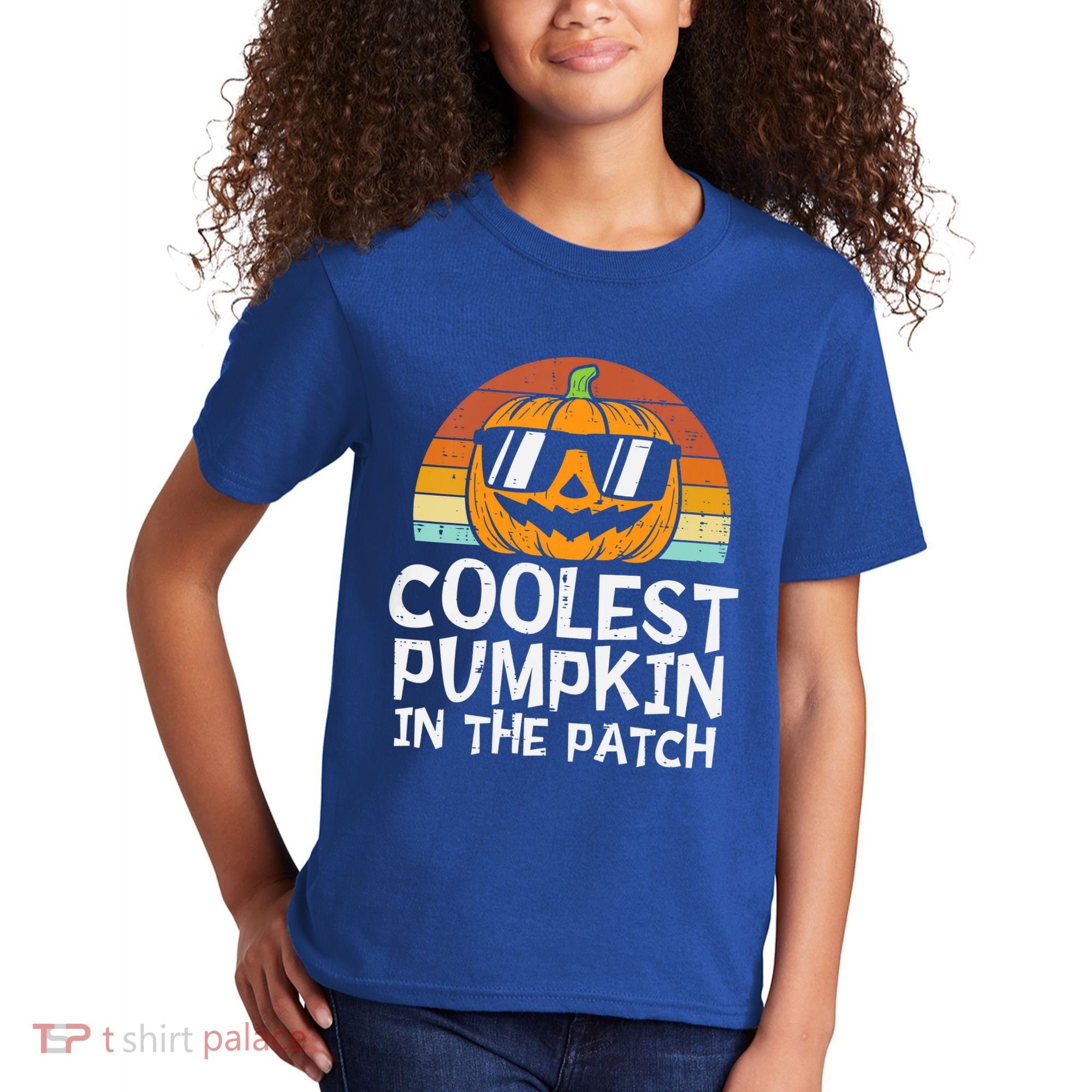 Coolest Pumpkin In The Patch Halloween Funny Gift Kids T-Shirt