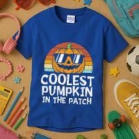 Coolest Pumpkin In The Patch Halloween Funny Gift Kids T-Shirt thumb 3