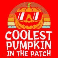 Coolest Pumpkin In The Patch Halloween Funny Gift Santa Hat thumb 1
