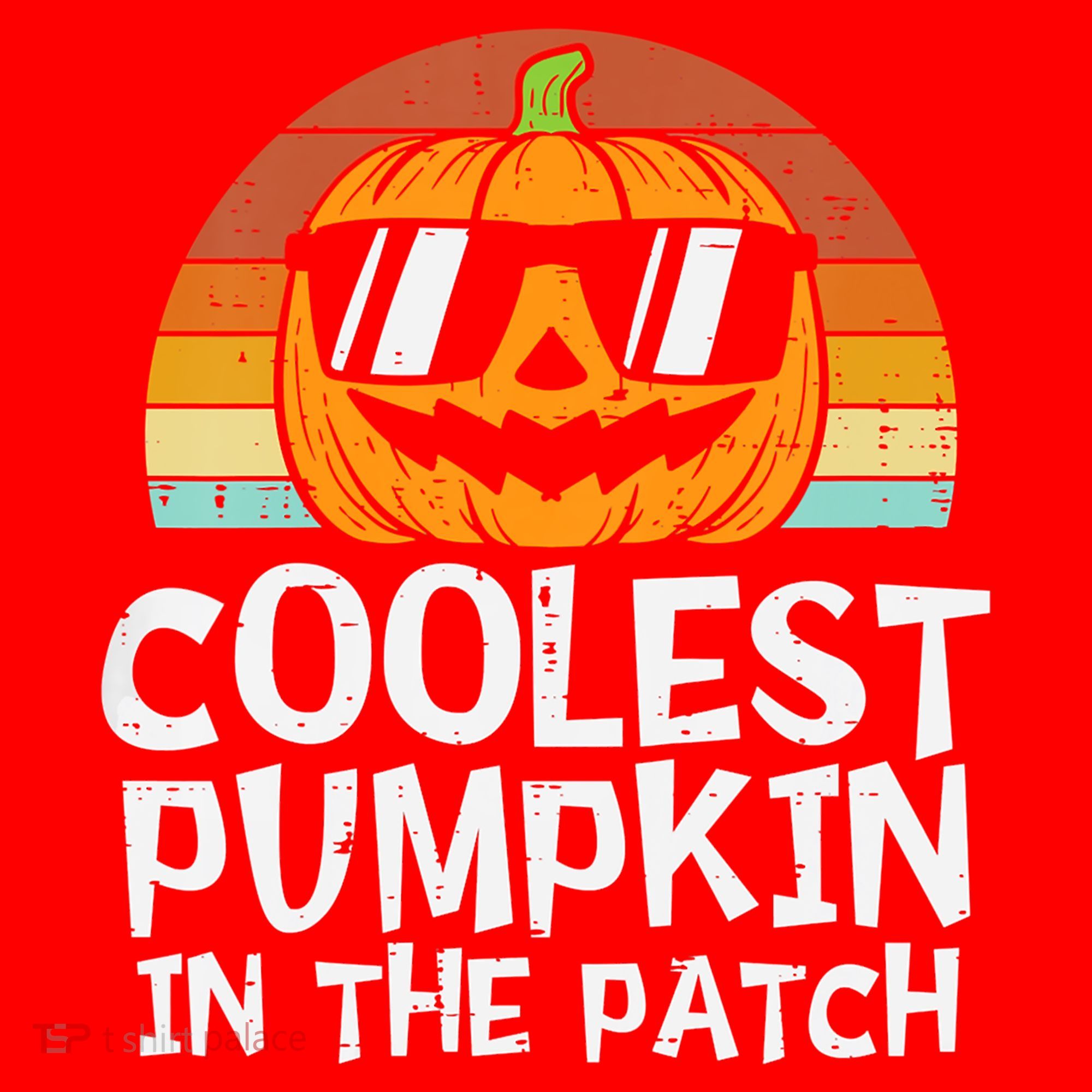 Coolest Pumpkin In The Patch Halloween Funny Gift Santa Hat