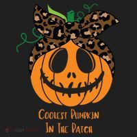 Coolest Pumpkin In The Patch Jackolantern Leopard Head Scarf Cool Gift Women's Sweatshirt thumb 2