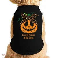 Coolest Pumpkin In The Patch Jackolantern Leopard Head Scarf Cool Gift Doggie Tank thumb 0