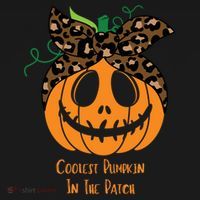 Coolest Pumpkin In The Patch Jackolantern Leopard Head Scarf Cool Gift USA-Made Doggie Bandana thumb 2