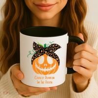 Coolest Pumpkin In The Patch Jackolantern Leopard Head Scarf Cool Gift Coffee Mug thumb 3