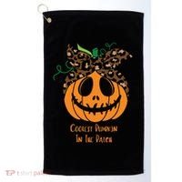 Coolest Pumpkin In The Patch Jackolantern Leopard Head Scarf Cool Gift Golf Towel thumb 0