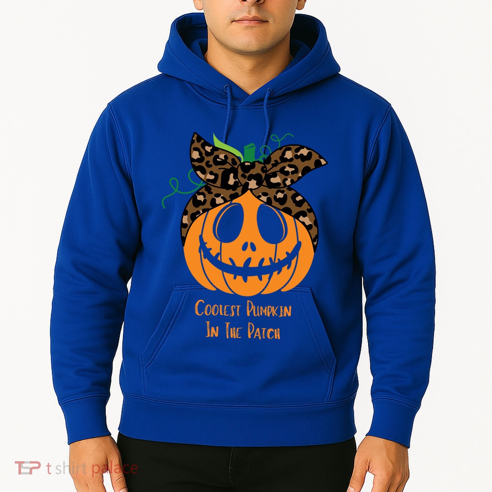 Coolest Pumpkin In The Patch Jackolantern Leopard Head Scarf Cool Gift Hoodie