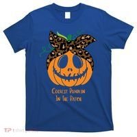 Coolest Pumpkin In The Patch Jackolantern Leopard Head Scarf Cool Gift T-Shirt thumb 0