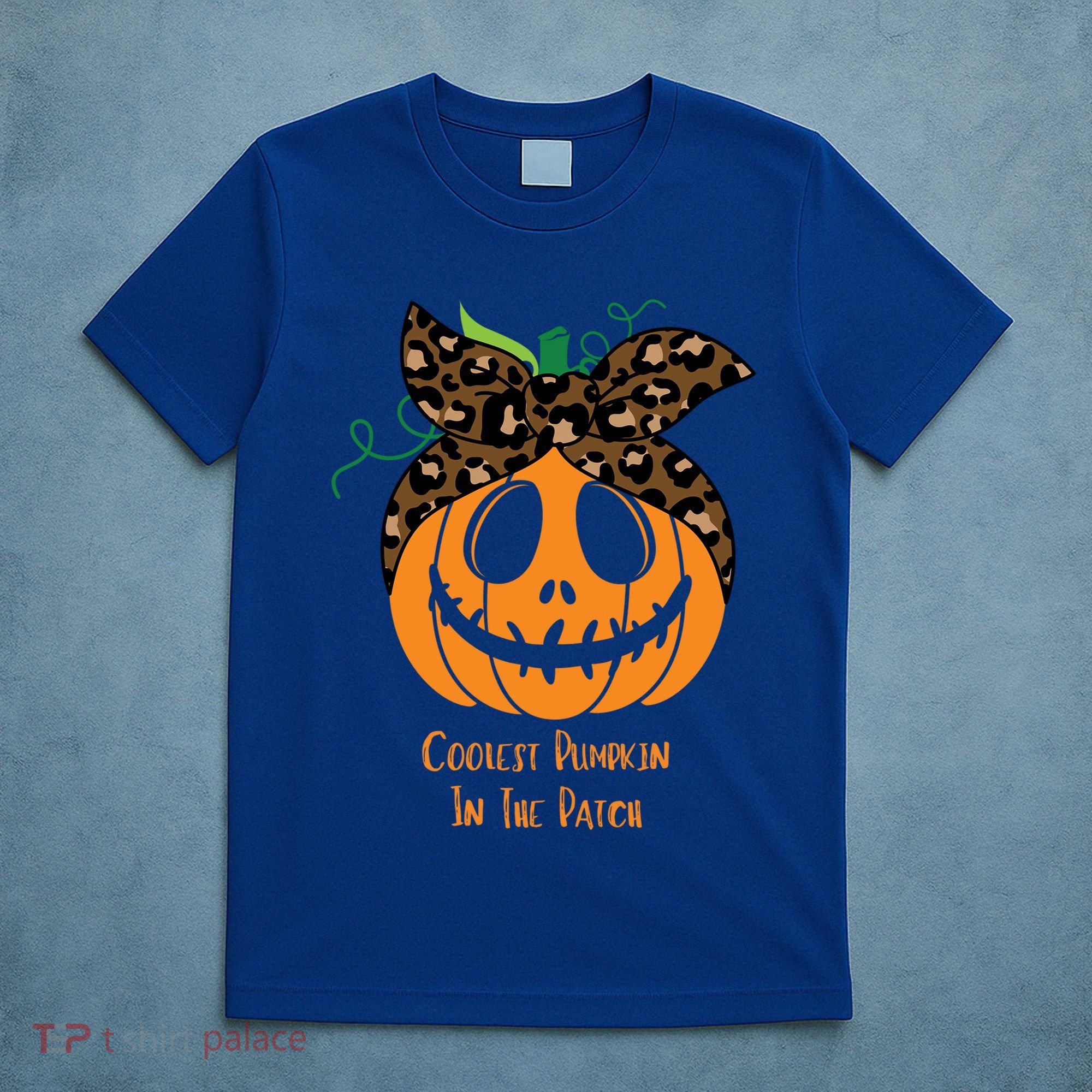 Coolest Pumpkin In The Patch Jackolantern Leopard Head Scarf Cool Gift T-Shirt