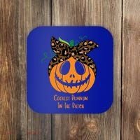 Coolest Pumpkin In The Patch Jackolantern Leopard Head Scarf Cool Gift Coaster thumb 0