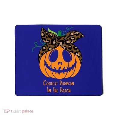 Coolest Pumpkin In The Patch Jackolantern Leopard Head Scarf Cool Gift Mousepad