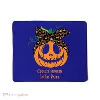 Coolest Pumpkin In The Patch Jackolantern Leopard Head Scarf Cool Gift Mousepad thumb 0