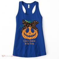 Coolest Pumpkin In The Patch Jackolantern Leopard Head Scarf Cool Gift Women's Tank Top thumb 0