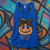 Coolest Pumpkin In The Patch Jackolantern Leopard Head Scarf Cool Gift Women's Tank Top thumb 3