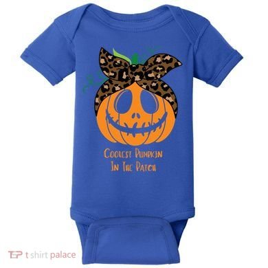 Coolest Pumpkin In The Patch Jackolantern Leopard Head Scarf Cool Gift Baby Bodysuit
