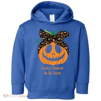 Coolest Pumpkin In The Patch Jackolantern Leopard Head Scarf Cool Gift Toddler Hoodie