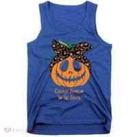 Coolest Pumpkin In The Patch Jackolantern Leopard Head Scarf Cool Gift Tank Top thumb 0