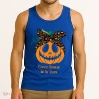 Coolest Pumpkin In The Patch Jackolantern Leopard Head Scarf Cool Gift Tank Top thumb 3
