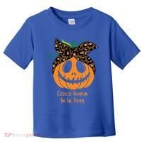 Coolest Pumpkin In The Patch Jackolantern Leopard Head Scarf Cool Gift Toddler T-Shirt thumb 0