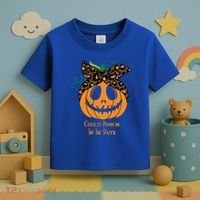 Coolest Pumpkin In The Patch Jackolantern Leopard Head Scarf Cool Gift Toddler T-Shirt thumb 3