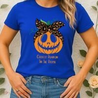 Coolest Pumpkin In The Patch Jackolantern Leopard Head Scarf Cool Gift Women's T-Shirt thumb 2