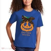 Coolest Pumpkin In The Patch Jackolantern Leopard Head Scarf Cool Gift Kids T-Shirt thumb 2