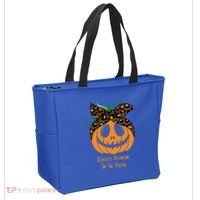 Coolest Pumpkin In The Patch Jackolantern Leopard Head Scarf Cool Gift Tote Bag thumb 2
