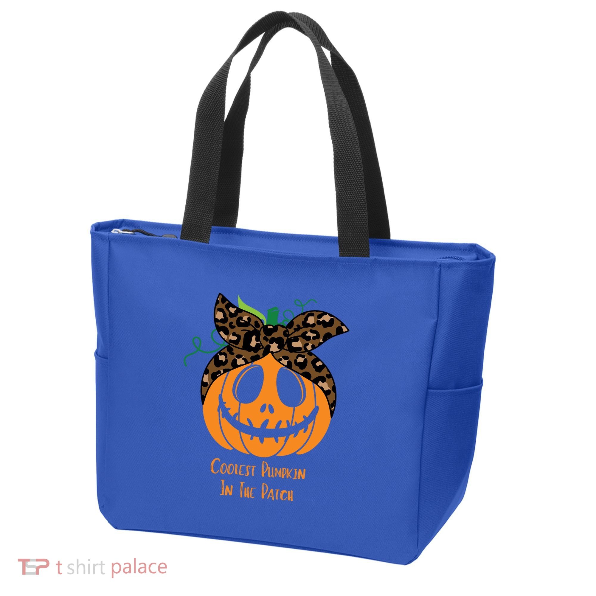 Coolest Pumpkin In The Patch Jackolantern Leopard Head Scarf Cool Gift Tote Bag