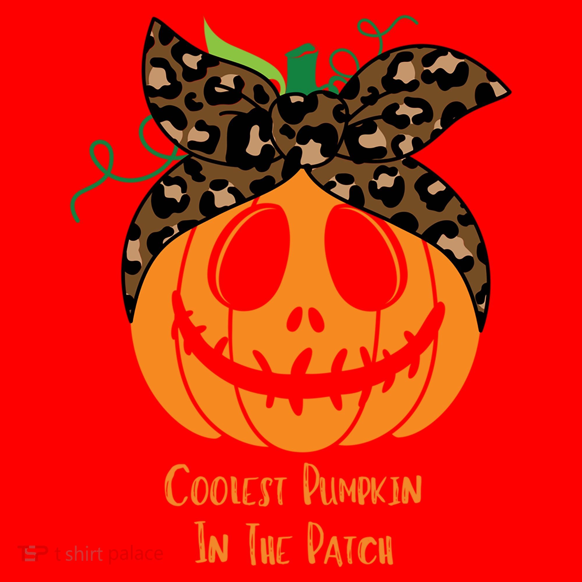 Coolest Pumpkin In The Patch Jackolantern Leopard Head Scarf Cool Gift Santa Hat