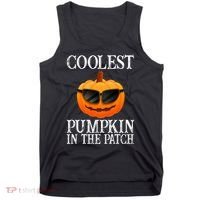 Coolest Pumpkin In The Patch Funny Halloween Tank Top thumb 0